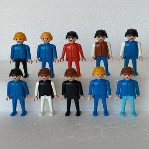 Mixed Lot of 10 Vintage 1974 PLAYMOBIL Geobra
Multicolor People Figures Toys.